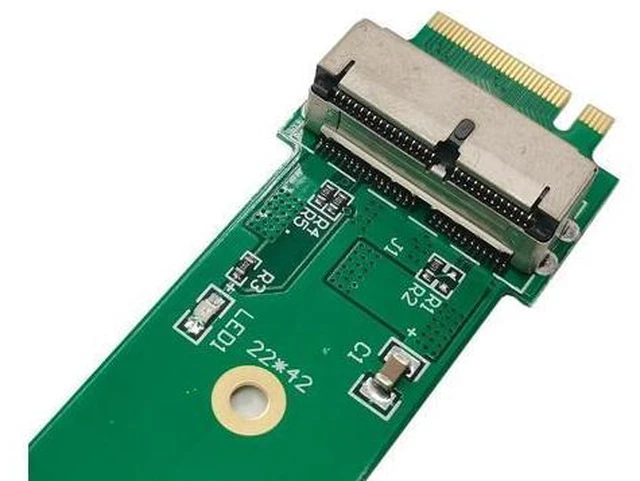 Main image of PCIE X4 M.2 NGFF M Key Adapter Riser Converter Card To 2013 2014 2015 A1466 A1465 Air Mac Pro SSD Expansion Add on Card M2 E-089