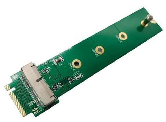 Alt view image 2 of 4 - PCIE X4 M.2 NGFF M Key Adapter Riser Converter Card To 2013 2014 2015 A1466 A1465 Air Mac Pro SSD Expansion Add on Card M2 E-089