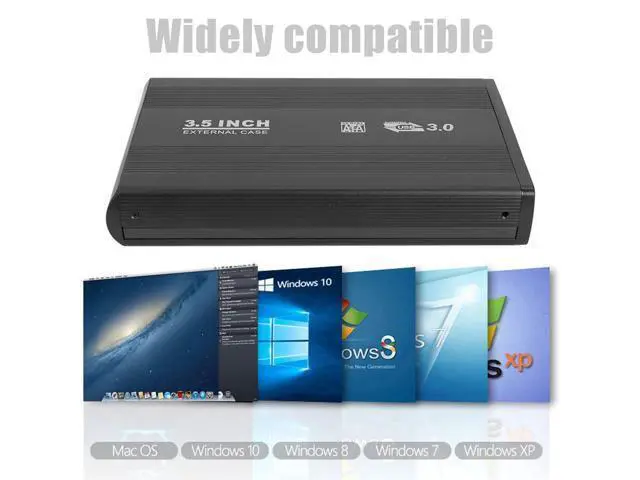 Alt view image 2 of 6 - 3.5 inch Hard Disk Case SATA To USB3.0 Aluminum Alloy HDD Case External Hard Drive Enclosure With USB Cable For Computer Laptop(A)