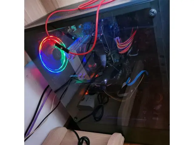Alt view image 2 of 6 - ARGB 5V Lighting+Fan Hub PWM One-Piece Controller SATA Power Supply for 4Pin 3Pin Computer Case Fan,with Remote Control