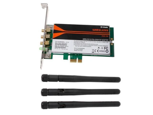 Alt view image 2 of 6 - D7YC DWA-556 Wireless Xtreme N PCI-E Desktop Adapter WiFi Card Low Profile