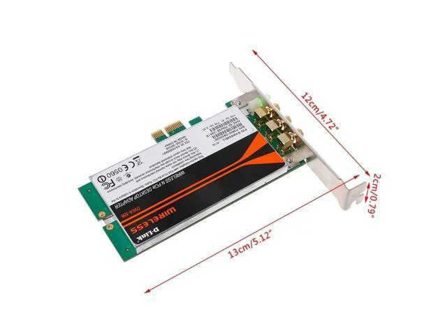 Alt view image 6 of 6 - D7YC DWA-556 Wireless Xtreme N PCI-E Desktop Adapter WiFi Card Low Profile