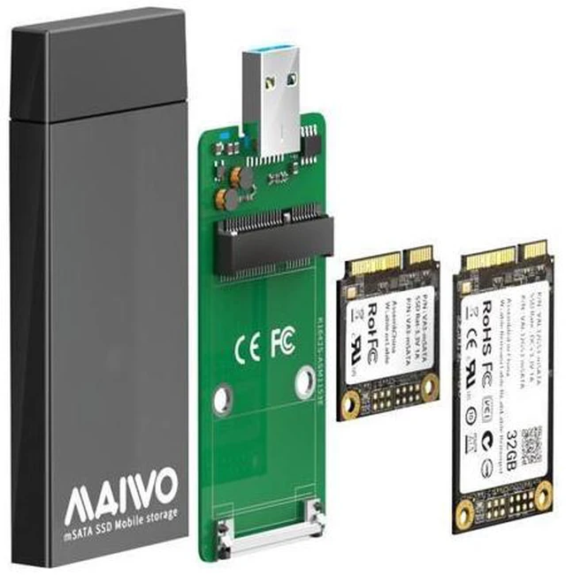 Main image of K1642S 5Gbps USB 3.0 to MSATA SSD Box Aluminum Alloy Mobile Enclosure mSATA SSD Mobile Enclosure Support 1TB w/ Indicator