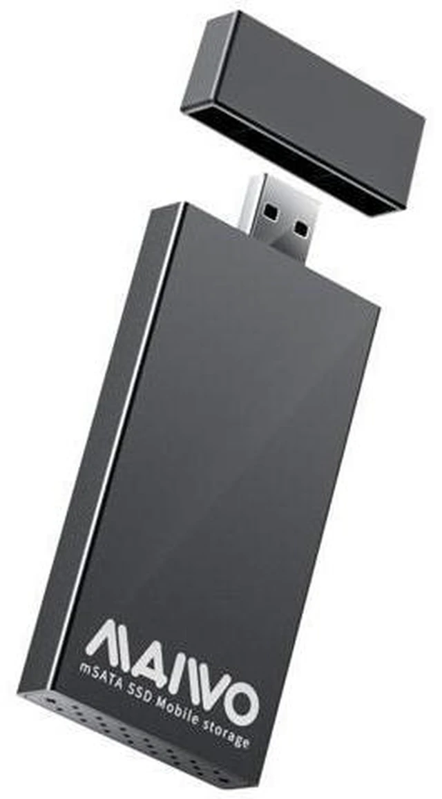 Alt view image 2 of 6 - K1642S 5Gbps USB 3.0 to MSATA SSD Box Aluminum Alloy Mobile Enclosure mSATA SSD Mobile Enclosure Support 1TB w/ Indicator