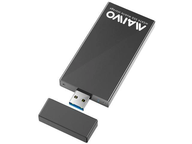 Alt view image 3 of 6 - K1642S 5Gbps USB 3.0 to MSATA SSD Box Aluminum Alloy Mobile Enclosure mSATA SSD Mobile Enclosure Support 1TB w/ Indicator