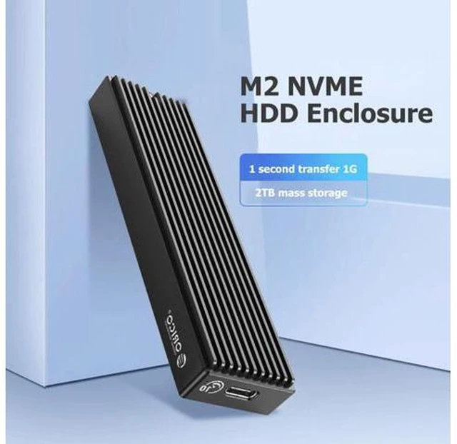 Main image of ORICO M2PV-C3 Type-C M.2 NVME SSD Mobile Enclosure Aluminum Alloy USB 3.1 10Gbps 2TB External Solid State Drive Box Case