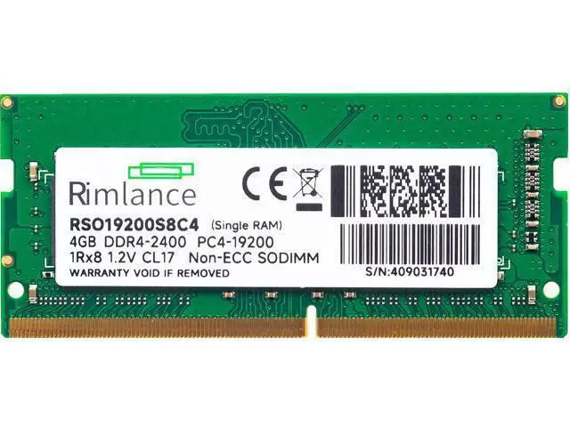 Alt view image 2 of 5 - Rimlance 4GB (1X4GB) 1.2V DDR4 2400MHZ PC4-19200 SODIMM 1RX8
