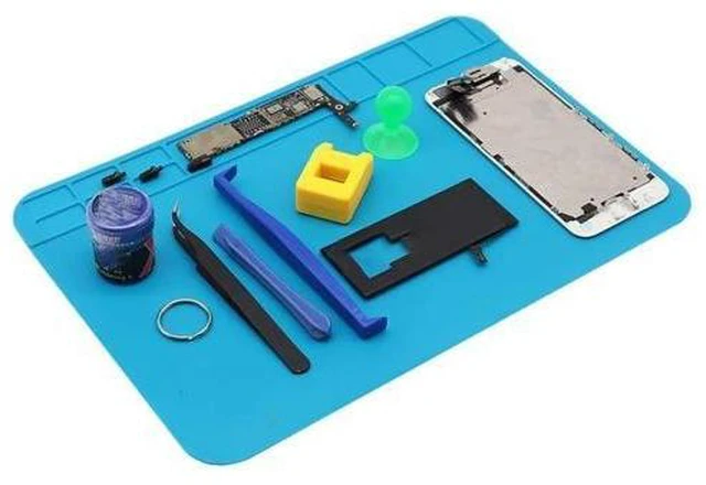 Alt view image 3 of 6 - Insulation Silicone Soldering Repair Mat Heat Resistant Work Pad for Mobile Phone PCB BGA Soldering Iron Repair Pad