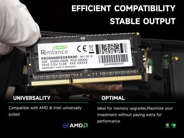 Alt view image 5 of 7 - Rimlance 8GB (2X4GB) 1.35V DDR3 1866MHZ PC3-14900 SODIMM 1RX8