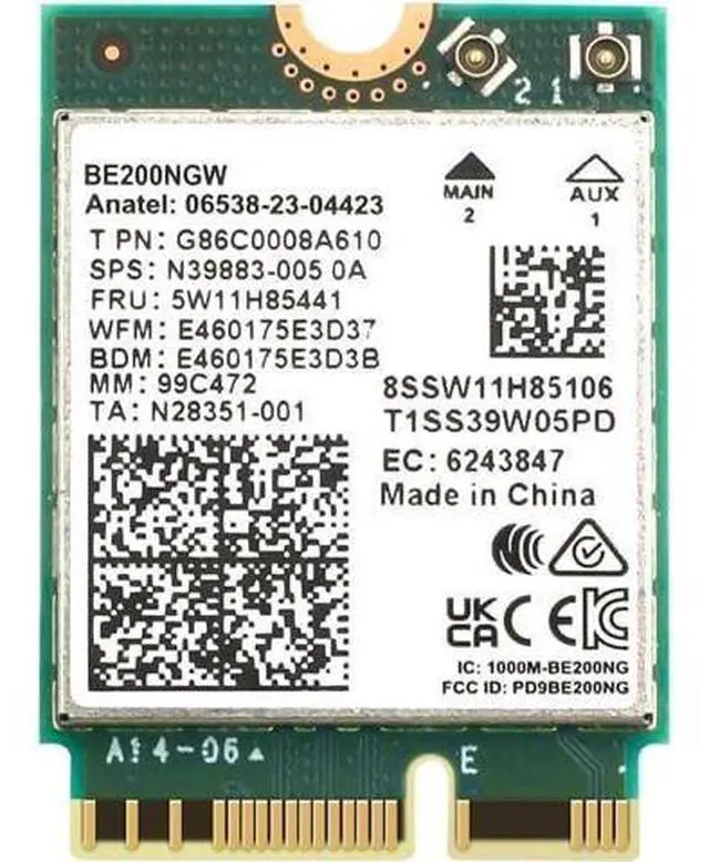 Main image of HighZer0 Electronics BE200 WiFi 7 Card | M.2 PCIe WiFi Card | Tri-Band 2.4/5/6 GHz | Up to 5.8 Gbps | Gaming WiFi Card for PC | Supports Bluetooth 5.4 & Intel PCs with Windows 10/11 | BE200NGW