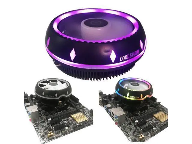 Alt view image 2 of 7 - 12CM Quiet RGB Fan CPU Cooler for LGA1150,1151,1155,1156,1366,775 AM4,AM3+,AM3 AM2+,AM2,FM1,CPU Fan CPU Air Cooler