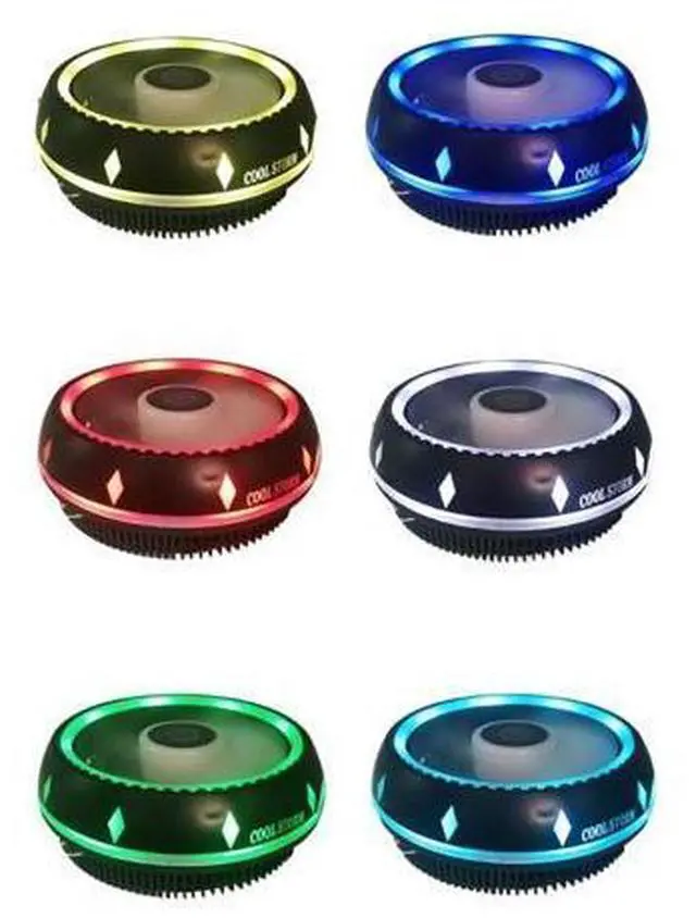 Alt view image 6 of 7 - 12CM Quiet RGB Fan CPU Cooler for LGA1150,1151,1155,1156,1366,775 AM4,AM3+,AM3 AM2+,AM2,FM1,CPU Fan CPU Air Cooler