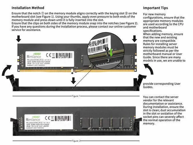 Alt view image 4 of 5 - Rimlance 4GB (1X4GB) 1.2V DDR4 2400MHZ PC4-19200 UDIMM 1RX16