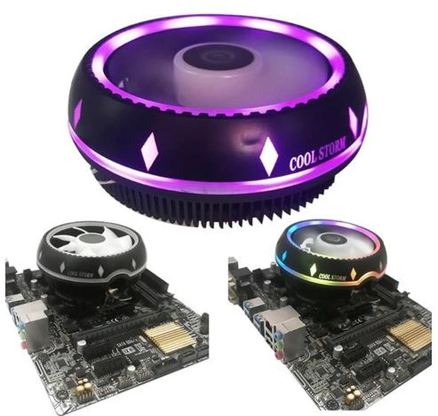 Alt view image 2 of 6 - 12CM Quiet RGB Fan CPU Cooler for LGA1150,1151,1155,1156,1366,775 AM4,AM3+,AM3 AM2+,AM2,FM1,CPU Fan CPU Air Cooler