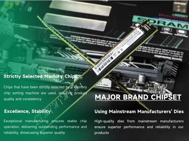 Alt view image 3 of 6 - Rimlance 8GB (2X4GB) 1.2V DDR4 2400MHZ PC4-19200 UDIMM 1RX8 Desktop Memory