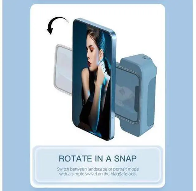 Alt view image 5 of 7 - Mobile Stand Camera Holder Grip Type-C Magnetic Selfie Photo Bracket Cellphone Bluetooth Anti-shake Selfie Wireless Charging(option 2-Black)