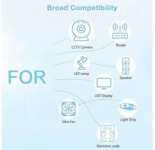 Alt view image 3 of 7 - 12V 5A 5000ma AC 110V 220V to DC 12V 5A Adapter Power Supply Converter charger switchSwitching Power Supplies 12volt Universal Plug type: EU plug