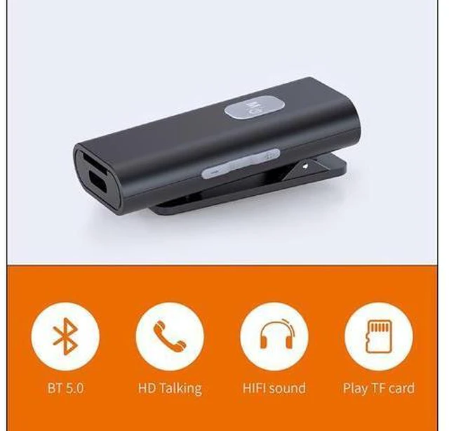 Main image of Vehicle Bluetooth-compatible Receiver 5.0 Wireless Audio Receptor Portable Adapter 3.5mm AUX Jack for Speaker Headphone with Mic
