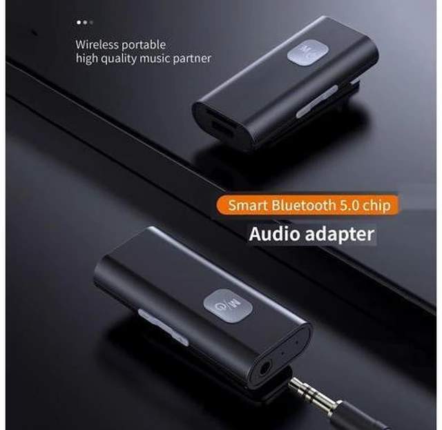 Alt view image 3 of 7 - Vehicle Bluetooth-compatible Receiver 5.0 Wireless Audio Receptor Portable Adapter 3.5mm AUX Jack for Speaker Headphone with Mic