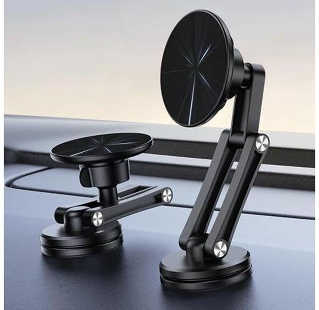 Alt view image 2 of 6 - Magnetic Car Phone Bracket Cell Phone Holder Folding Mobile Phone Mount Stand Central Control Screen