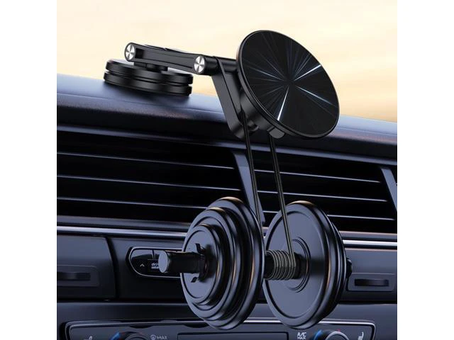 Alt view image 5 of 6 - Magnetic Car Phone Bracket Cell Phone Holder Folding Mobile Phone Mount Stand Central Control Screen