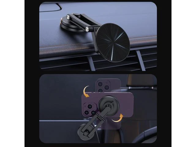 Alt view image 6 of 6 - Magnetic Car Phone Bracket Cell Phone Holder Folding Mobile Phone Mount Stand Central Control Screen