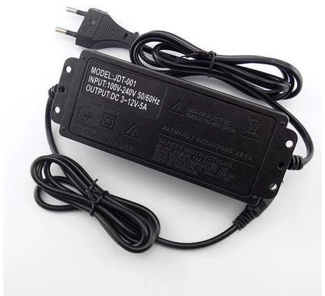 Alt view image 5 of 6 - AC 100-220V to DC 3-12V 5A Adjustable Power Adapter Power Supply CCTV Camera for Led Strip Light Display Screen Charger L19 (AU Plug)
