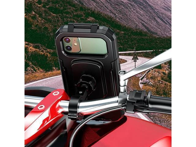 Alt view image 4 of 5 - M18S Universal Moblie Cell Phone Stand Motorcycle Bike Phone Holder Case Waterproof Mount Stand for Cellphone GPS(Handlebar)
