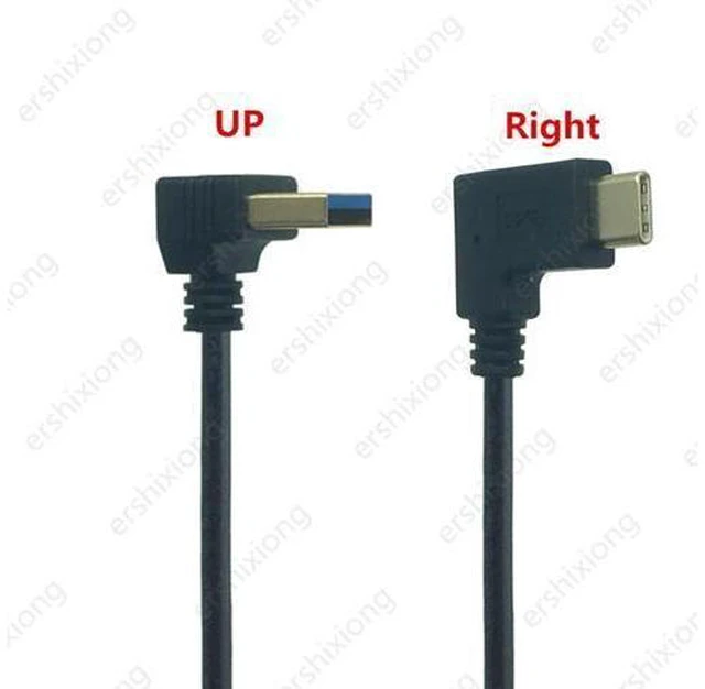 Alt view image 4 of 6 - 5Gbp/s Up & Down elbow design USB 3.1 USB-C Type C to USB 3.0 Left & Right Angle Cable 1m 3ft Type-c Fast Sync Charge cables(Right-UP)