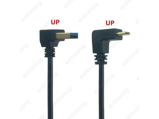 Alt view image 5 of 6 - 5Gbp/s Up & Down elbow design USB 3.1 USB-C Type C to USB 3.0 Left & Right Angle Cable 1m 3ft Type-c Fast Sync Charge cables(Right-UP)
