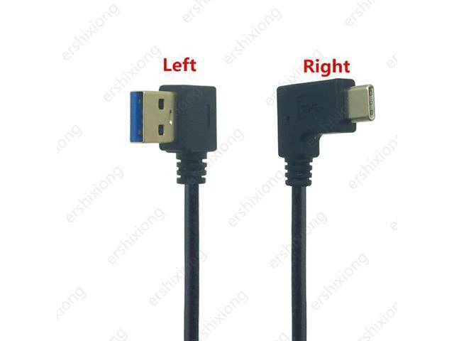 Alt view image 6 of 6 - 5Gbp/s Up & Down elbow design USB 3.1 USB-C Type C to USB 3.0 Left & Right Angle Cable 1m 3ft Type-c Fast Sync Charge cables(Right-UP)