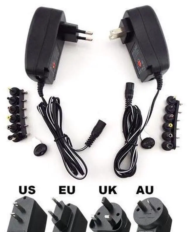 Main image of 3V 4.5V 5/6/7.5V 9V 12V 2A 2.5A AC/DC Adapter Adjustable Power Supply Universal usb power Charger for pc notebook cctv camera L Plug type: UK Plug