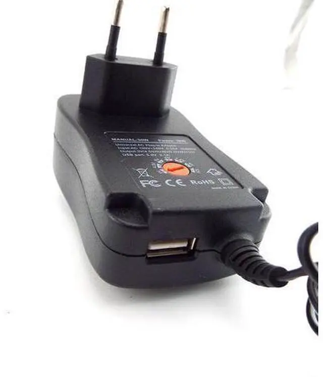Alt view image 4 of 6 - 3V 4.5V 5/6/7.5V 9V 12V 2A 2.5A AC/DC Adapter Adjustable Power Supply Universal usb power Charger for pc notebook cctv camera L Plug type: UK Plug