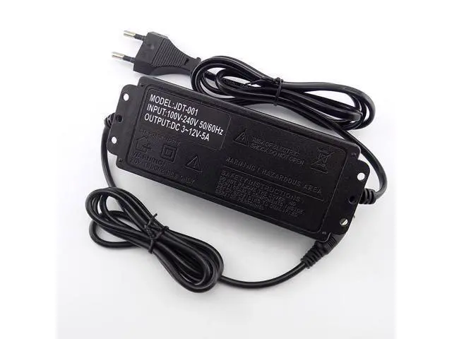 Alt view image 4 of 5 - AC 100-220V to DC 3-12V 5A Adjustable Power Adapter CCTV Camera Power Supply for Led Strip Light Display Screen Charger L1 (US plug)