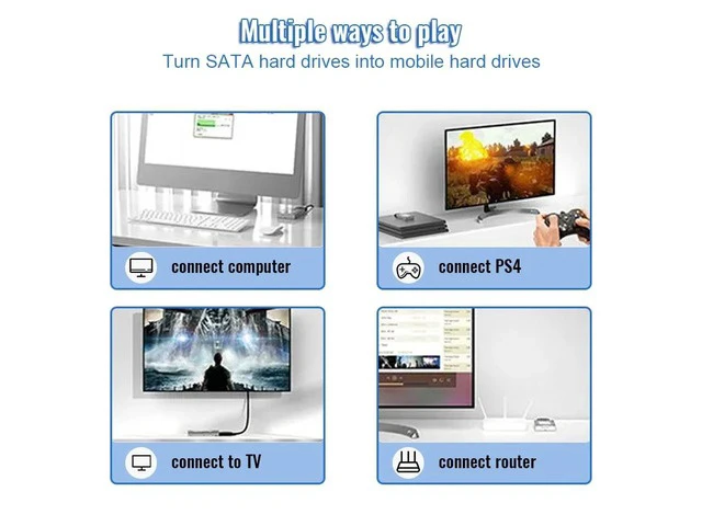 Alt view image 4 of 6 - Usb 2.0 Sata Adapter Cable Hard Disk Adapter Sata Hard Disk Seconds Change Into Mobile Hard Disk 2.5-inch Usb 3.0 To Sata For Pc(USB3.0-Amouth)
