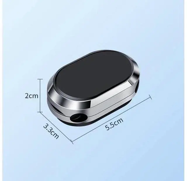 Alt view image 2 of 5 - Magnetic Car Phone Bracket Foldable Universal Mobile Phone Mount Stand Zinc Alloy Anti Slip 360 Rotatable for Kitchen Nightstand(Black)