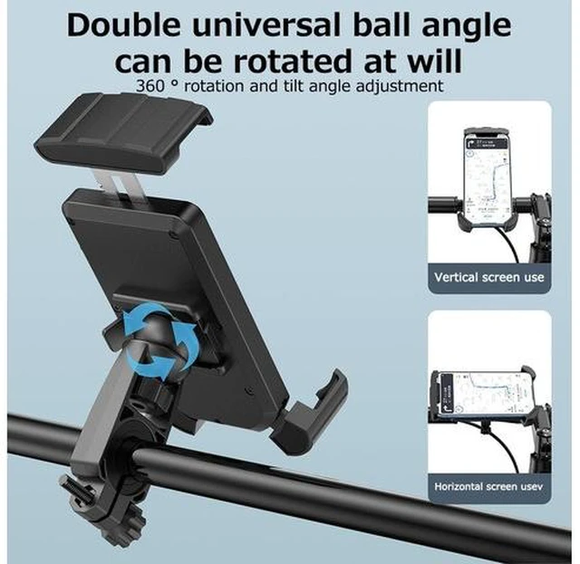 Alt view image 4 of 6 - Bicycle Phone Mount Bracket Adjustable Bike Handlebar Smartphone Holder Rack for Mobile Phone Portable Supplies
