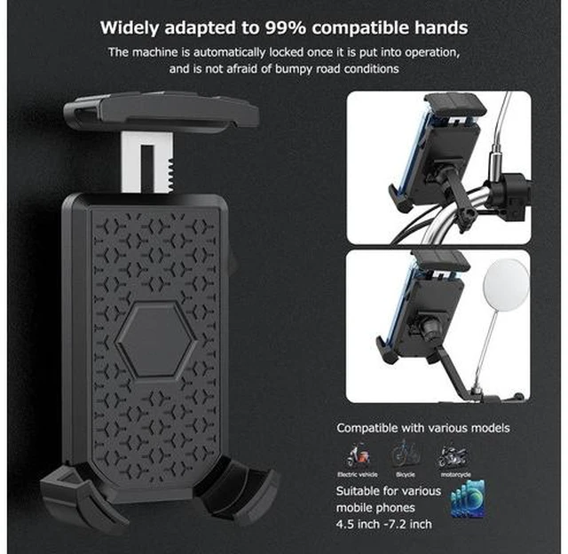 Alt view image 3 of 6 - Bicycle Phone Mount Bracket Adjustable Bike Handlebar Smartphone Holder Rack for Mobile Phone Portable Supplies