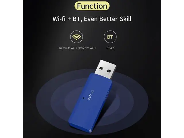 Alt view image 7 of 7 - 802.11ac/b/g/n Wireless Bluetooth-compatible wifi Adapter 1300Mbps USB network card Antenna Ethernet PC Wi-fi Receiver adapter
