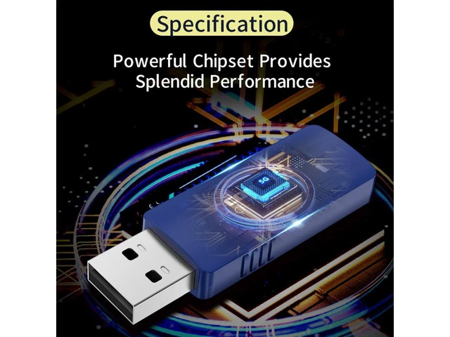 Alt view image 3 of 5 - 802.11ac/b/g/n Wireless Bluetooth-compatible wifi Adapter 1300Mbps USB network card Antenna Ethernet PC Wi-fi Receiver adapter