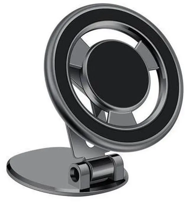 Main image of Foldable Car Dashboard Windshield Adhesive Mount 360 Rotating Magnetic Cellphone Holder Stand for Phone(Dark Grey)
