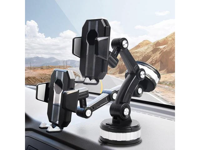 Alt view image 3 of 6 - Strong Suction Cup Car Phone Holder Center Console Smartphone Sucker Mount Universal Bracket Windscreen Adjustable Support