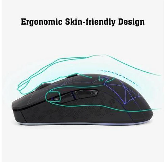 Alt view image 5 of 6 - Bluetooth Wireless Mouse 1600 DPI Dual Mode 2 in 1 Cordless Bluetooth 5.0 + 2.4Ghz Mouse Rechargeable Gaming Mouse