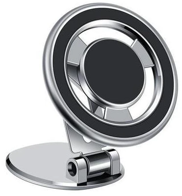 Main image of Foldable Car Dashboard Windshield Adhesive Mount 360 Rotating Magnetic Cellphone Holder Stand for Phone(Silver)