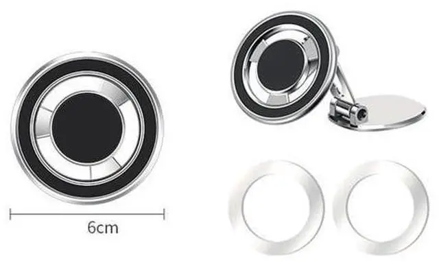 Alt view image 6 of 6 - Foldable Car Dashboard Windshield Adhesive Mount 360 Rotating Magnetic Cellphone Holder Stand for Phone(Dark Grey)