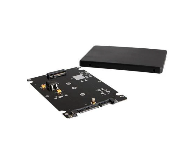Alt view image 4 of 4 - B+M Key Socket 2 M.2 NGFF (SATA) SSD to 2.5 SATA Adapter Card with Case New