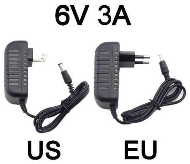 Main image of 6V 3A 3000ma AC 110V 220V to DC 6V 3A Adapter Power Supply Converter charger switchLed Transformer Charging for CCTV Camera (EU plug)