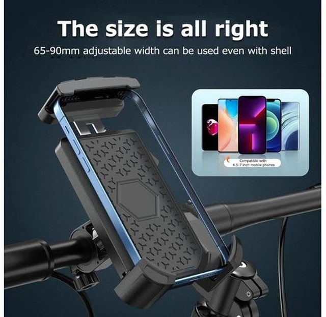 Alt view image 5 of 6 - Bicycle Phone Mount Bracket Adjustable Bike Handlebar Smartphone Holder Rack for Mobile Phone Portable Supplies