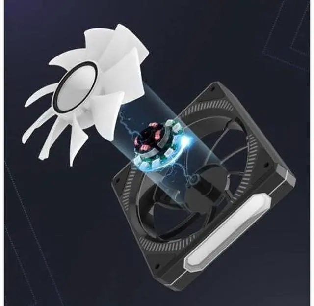 Alt view image 6 of 6 - 120mm RGB ARGB Fan Cooler PWM 4PIN 5V 3PIN Ventilator Hydraulic Bearings PC Computer Cooling Case Radiator Fan(Forward)