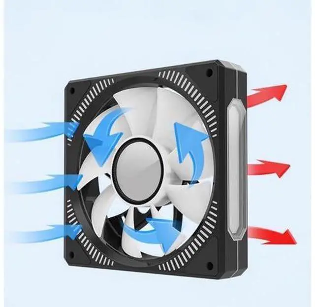 Alt view image 4 of 6 - 120mm RGB ARGB Fan Cooler PWM 4PIN 5V 3PIN Ventilator Hydraulic Bearings PC Computer Cooling Case Radiator Fan(Forward)